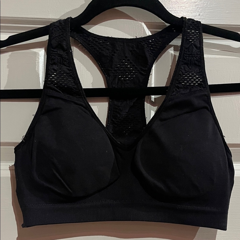 Black Lace Racerback Bralette/ sports bra